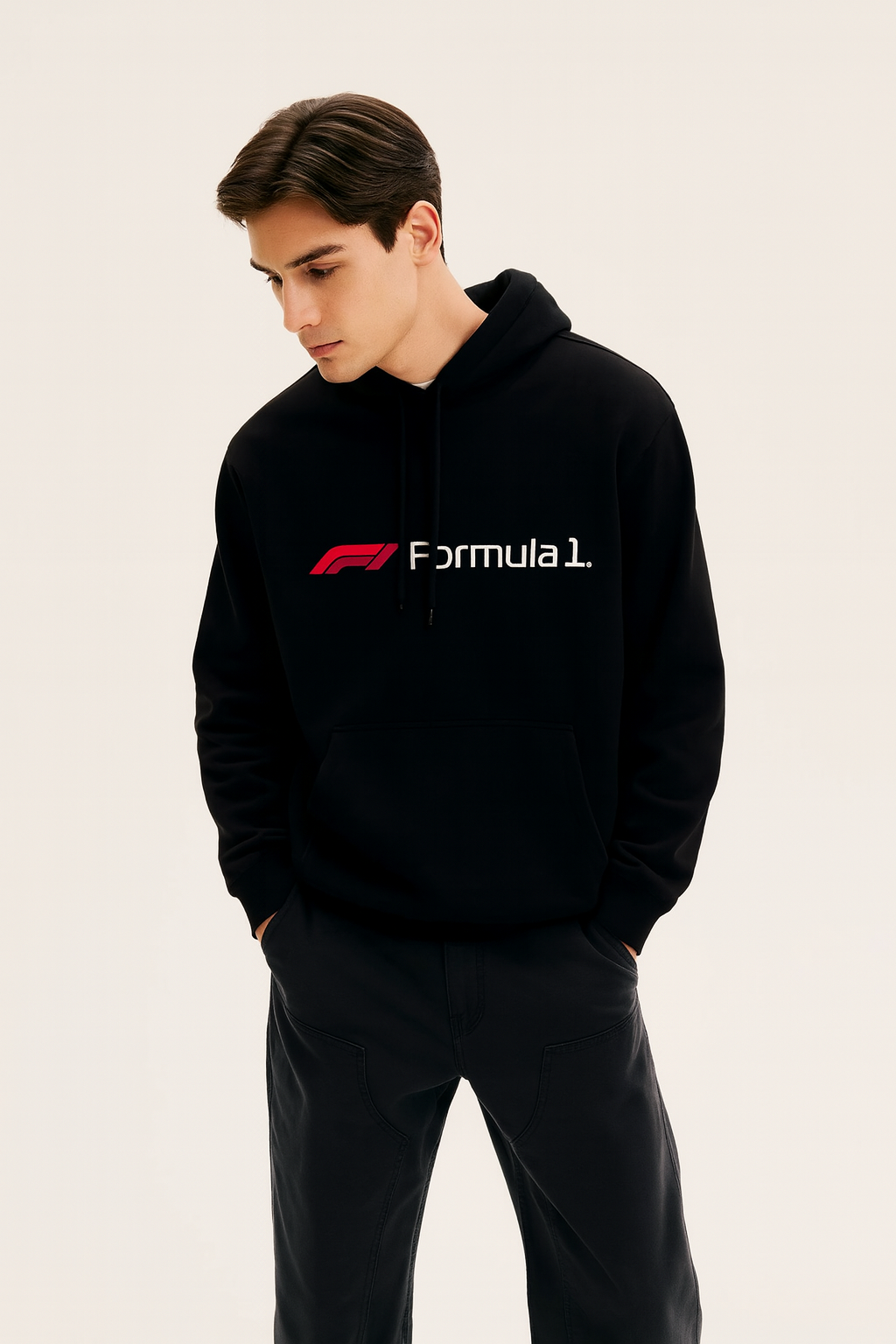 URBXN™ Formula 1 Black Hoodie – Official F1 Streetwear Sweatshirt