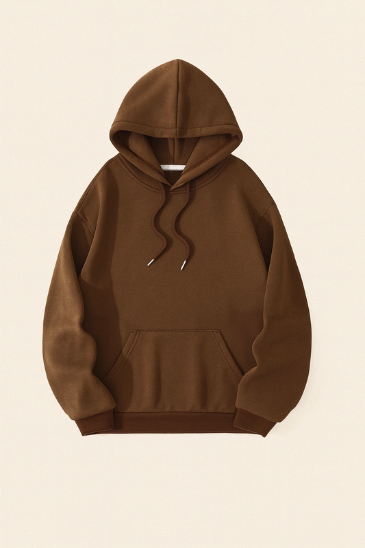 URBXN™ Classic Brown Hoodie – Minimalist Streetwear Pullover