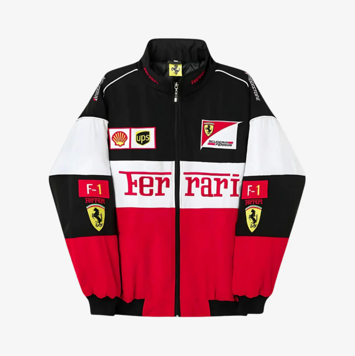 Ferrari Racing Jacket – Black Red White | URBXN
