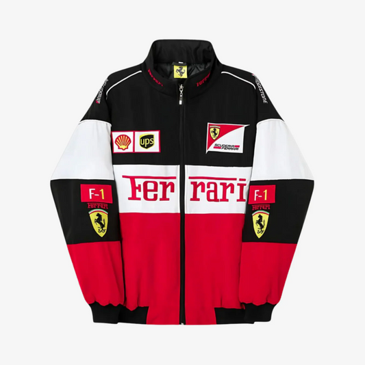 Ferrari Racing Jacket – Black Red White | URBXN