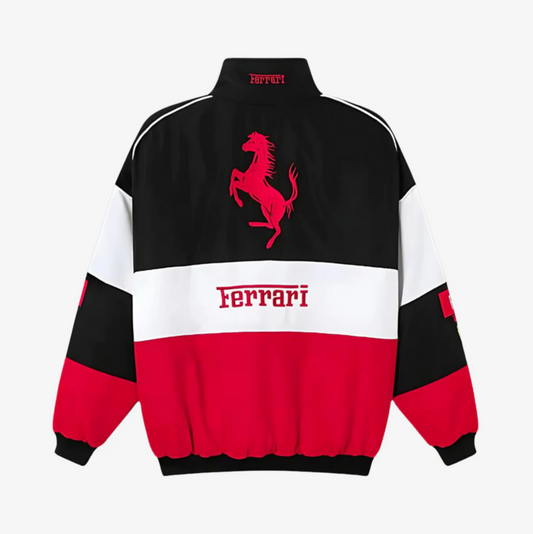 Ferrari Racing Jacket – Black Red White | URBXN