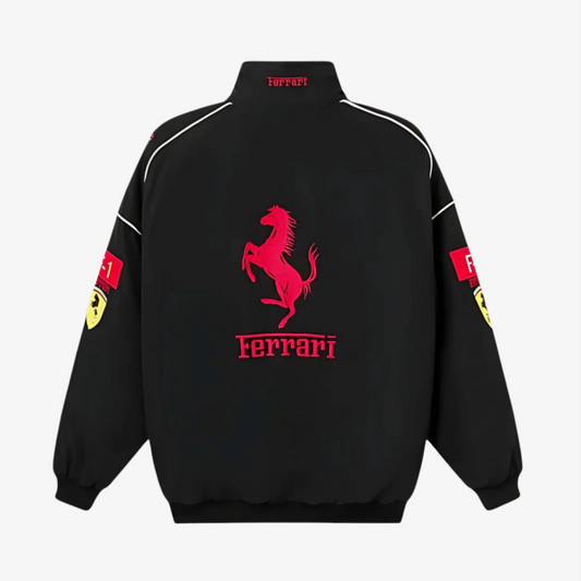 Ferrari Track Jacket – Black Red White | URBXN Streetwear