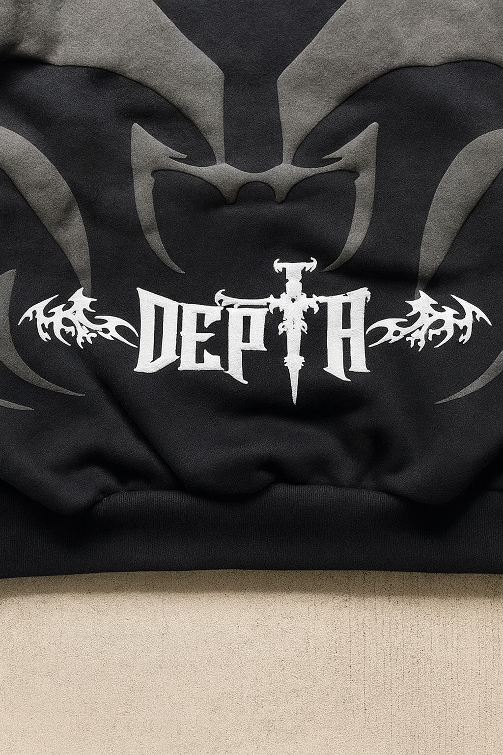 URBXN™ Tribal Depth Hoodie – Gothic Streetwear Oversized Hoodie