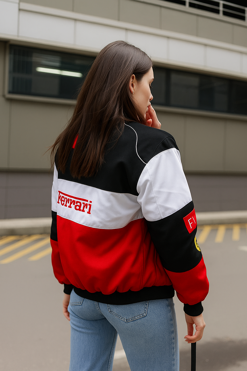 Ferrari Racing Jacket – Black Red White | URBXN