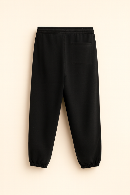 URBXN Premium Black Jogger Pants for Men | Relaxed Fit Sweatpants with Adjustable Waist & Pockets