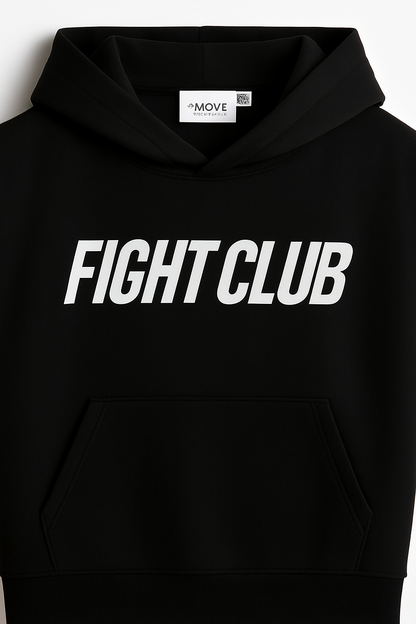 Fight Club Sleeveless Hoodie – Black Muscle Tank for Training & Streetwear