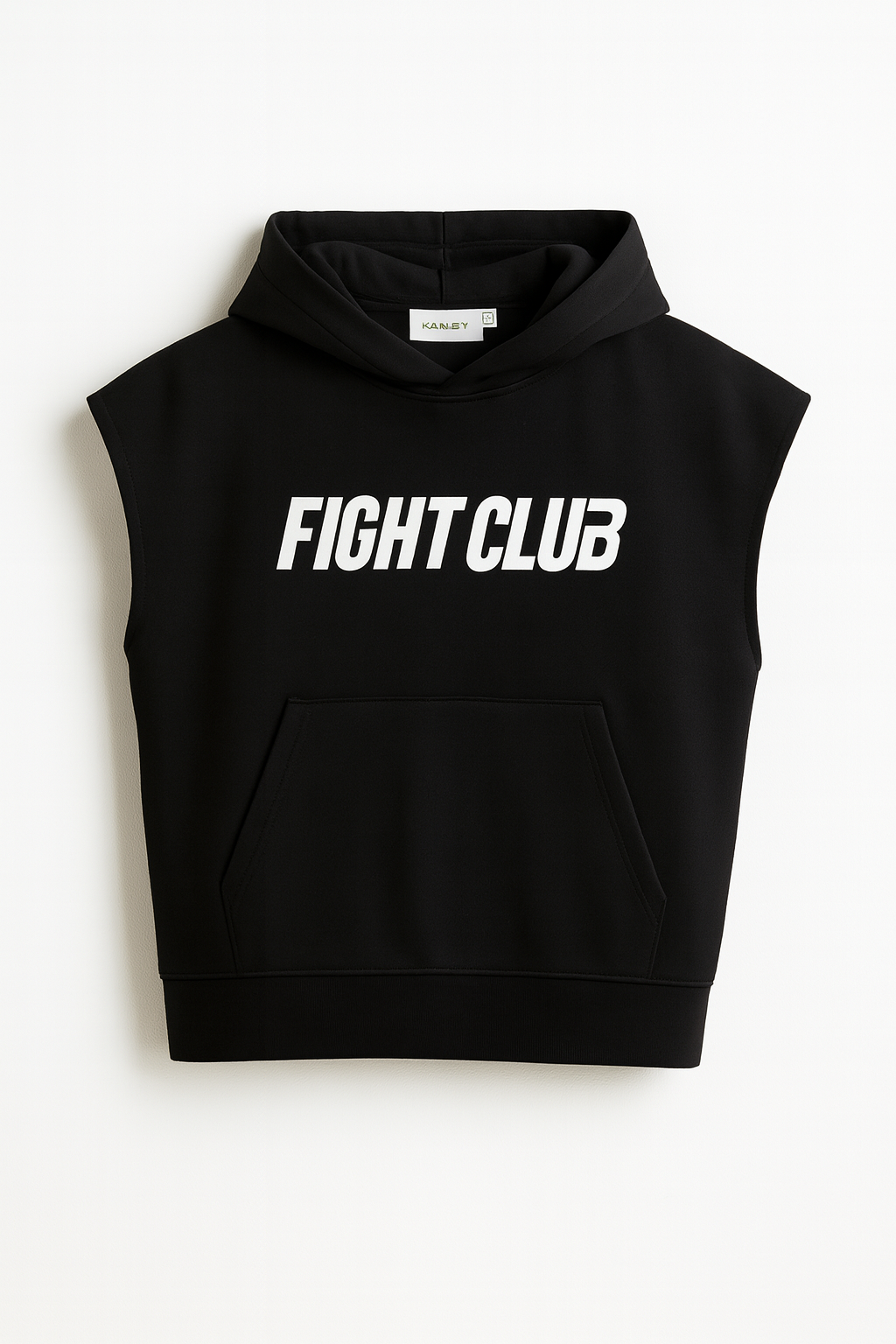 Fight Club Sleeveless Hoodie – Black Muscle Tank for Training & Streetwear