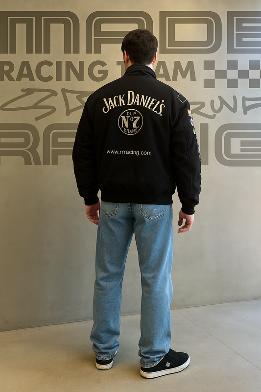 Jack Daniel’s Racing Bomber Jacket – Black Varsity Streetwear