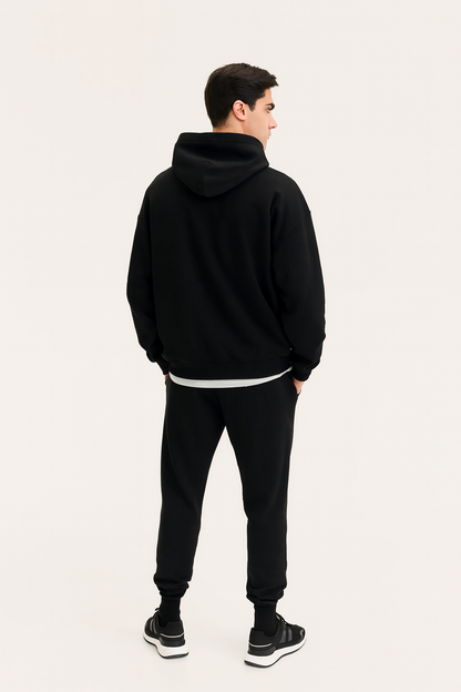 URBXN™ Classic Black Hoodie – Minimalist Streetwear Pullover