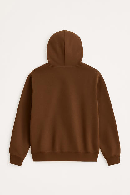 URBXN™ Classic Brown Hoodie – Minimalist Streetwear Pullover